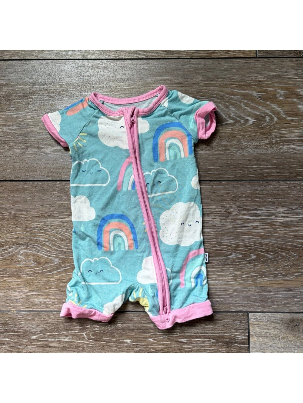 Little Sleepies Rainbows and Clouds Short Zippy